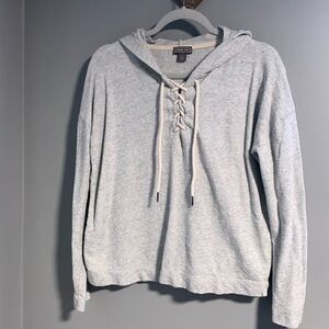 J. Crew Point Sue Gray Hoodie Top Sz Small